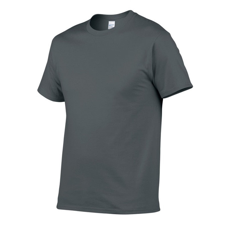 T Shirt Men Solid Color T-shirt Simple style Male Casual Tshirt short sleeve O neck Plus size