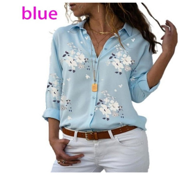 Women White Blouses Basic Selling Button Solid 2019 Autumn Long Sleeve Shirt Female Chiffon Women's Slim Clothing Plus Size Tops