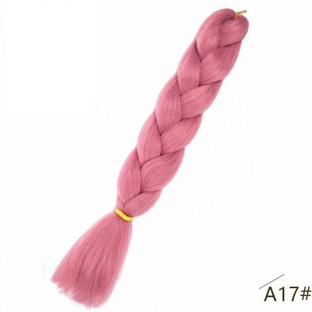 Spring sunshine 24inch Jumbo Braids Long Strands Ombre Crochet Braid Synthetic Braiding Hair Extensions for Woman Blonde Pink