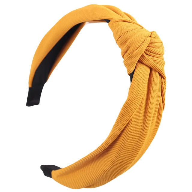 สีทึบโบว์ Headbands สำหรับผู้หญิงง่ายผ้า Hairband อุปกรณ์เสริมผมกว้างผม BAND