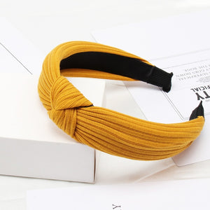 สีทึบโบว์ Headbands สำหรับผู้หญิงง่ายผ้า Hairband อุปกรณ์เสริมผมกว้างผม BAND