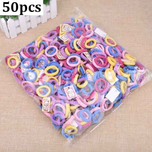 100Pcs Diameter 35MM High Elastic Hair Bands for Women Girls Hairband Ponytail Holder Rubber Scrunchies Hair Accessories