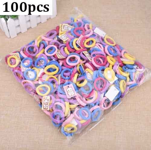 100Pcs Diameter 35MM High Elastic Hair Bands for Women Girls Hairband Ponytail Holder Rubber Scrunchies Hair Accessories