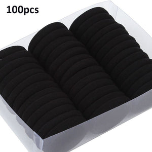 100Pcs Diameter 35MM High Elastic Hair Bands for Women Girls Hairband Ponytail Holder Rubber Scrunchies Hair Accessories