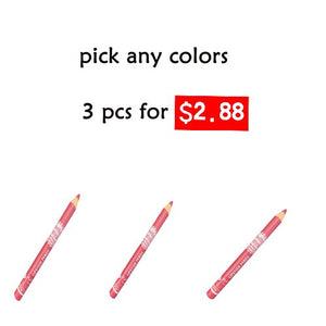 3pcs Lipstick Pencil Waterproof Long Lasting 12 colors Matte Glitter Lip Liner Makeup Cosmetics