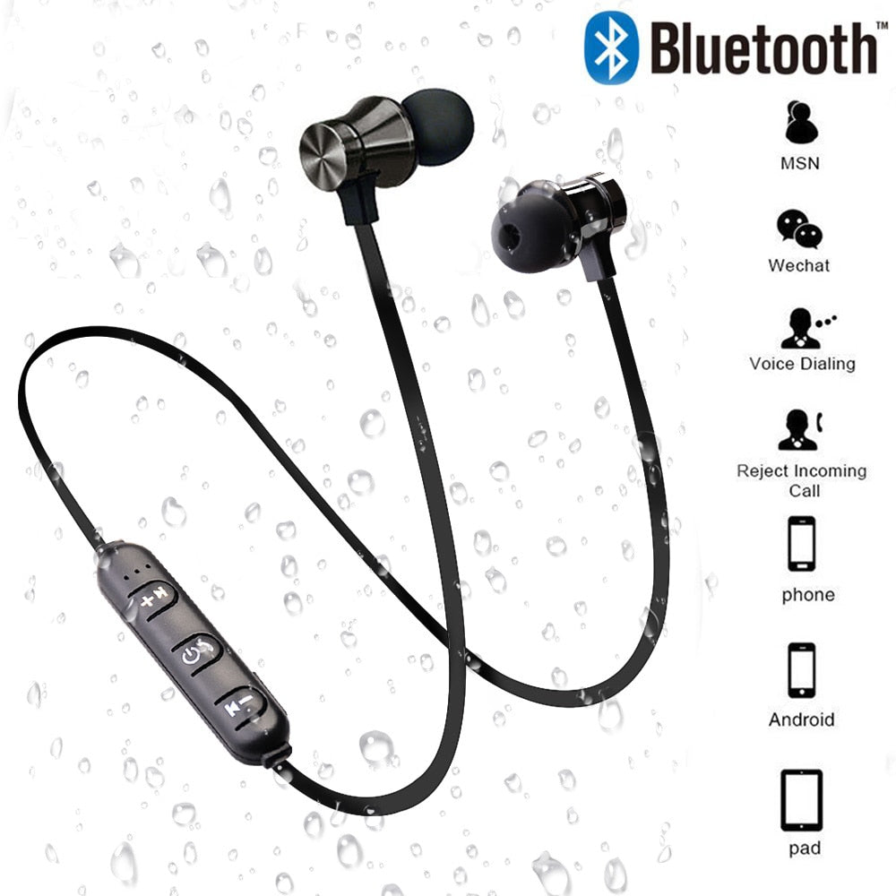 Magnetic Wireless bluetooth Earphone XT11 music headset Phone Neckband sport Earbuds Earphone with Mic For iPhone Samsung Xiaomi