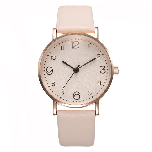 Top Style Fashion Women's Luxury Leather Band Analog Quartz WristWatch Golden Ladies Watch Women Dress Reloj Mujer Black Clock