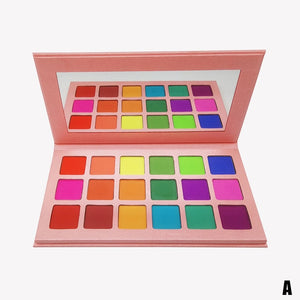 Summer Colorful Eyeshadow Palette Matte 18 Colors Shimmer Blendable Bright Eye Shadow Pallete Silky Powder Pigmented Makeup Kit