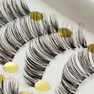 ICYCHEER 10Pairs Mink Hair False Eyelashes Natural/Thick Long Eye Lashes Wispy Makeup Messy Winged Extension Tools Wimpers