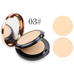 KAQIYA - 1002 Beauty Glazed Professional Full Coverage Long Lasting Makeup Face Powder Foundation Compact Powder Pressed Powder